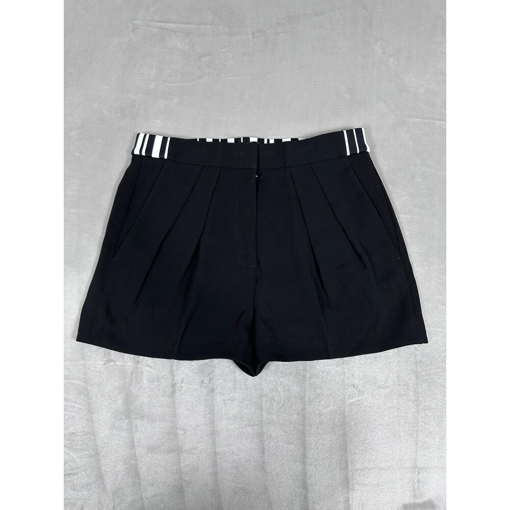 Alexander Wang Black High-Waist Pleated Tailored Shorts Size 4